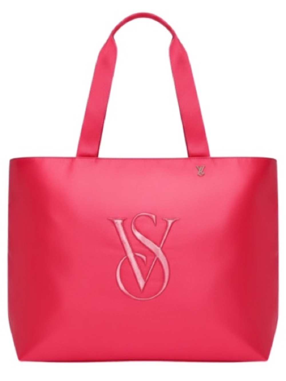 Victoria's Secret Coral Red Embossed VS Tote